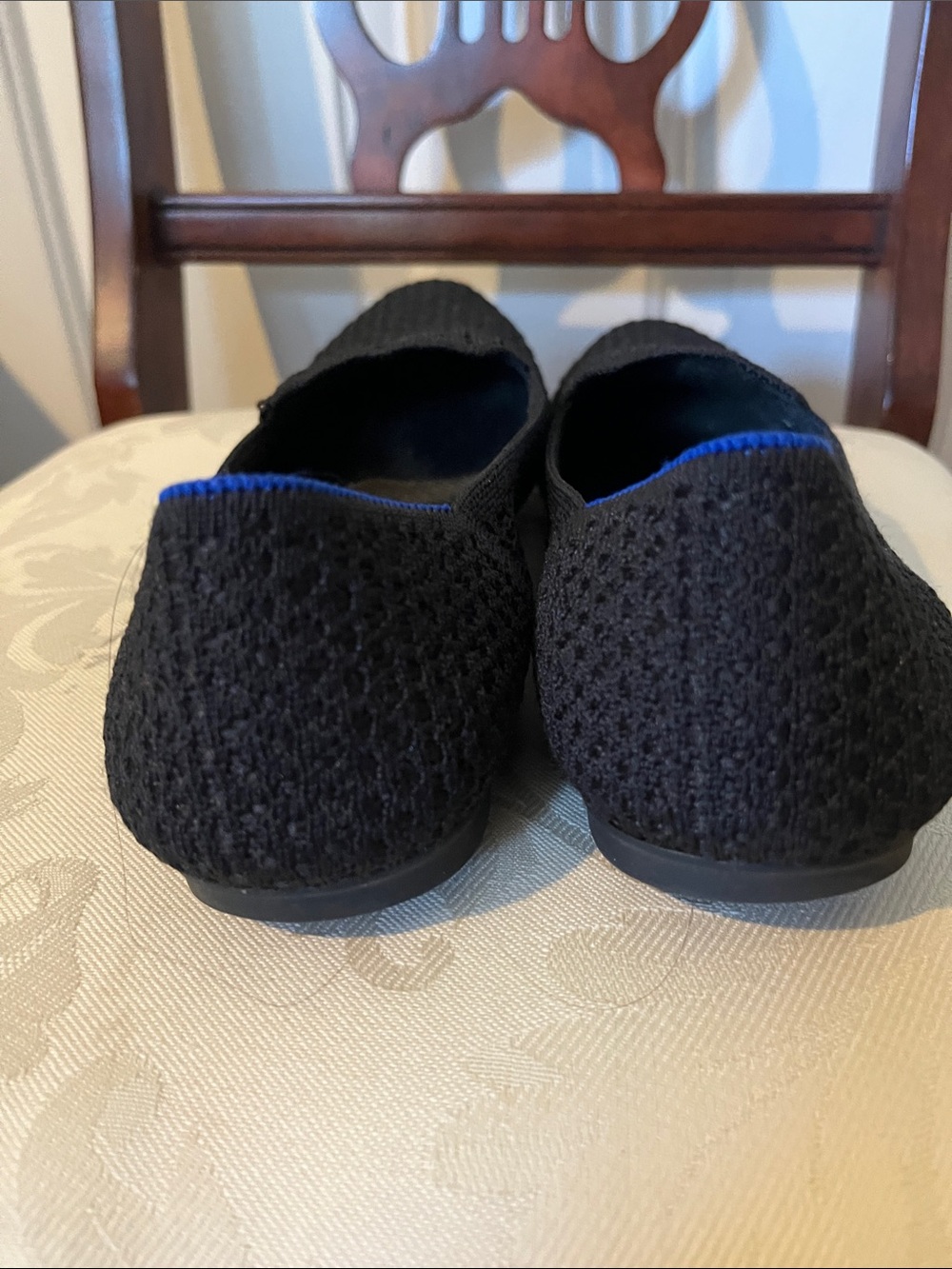 Rothy’s The Loafer Black Knit Flats Women’s Size 9 Washable Comfortable - Picture 3 of 5
